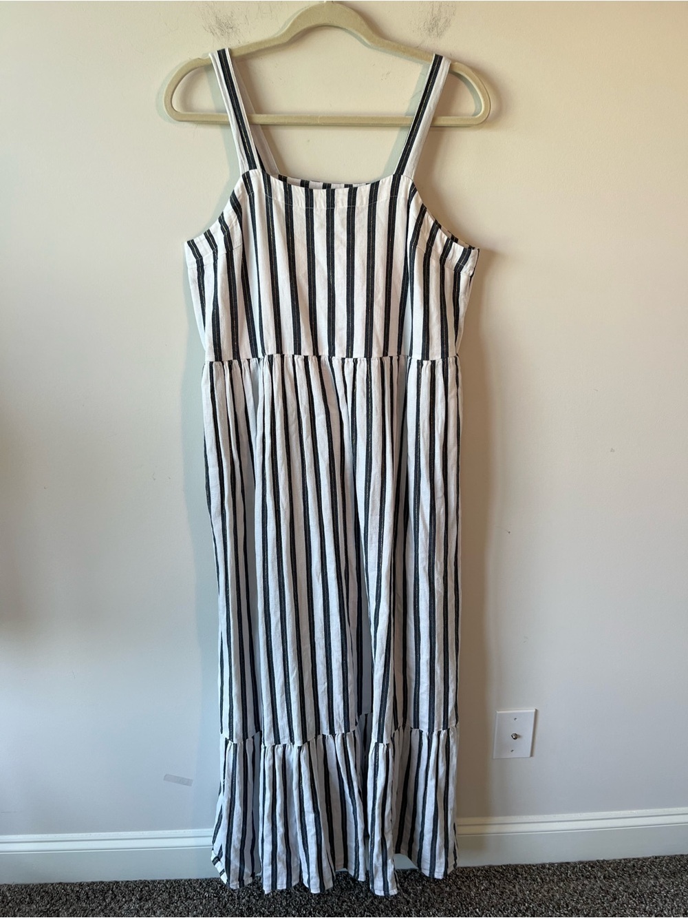 Crown & Ivy Women's Sleeveless Yarn Dyed Maxi Dress 99% Cotton - Picture 2 of 11